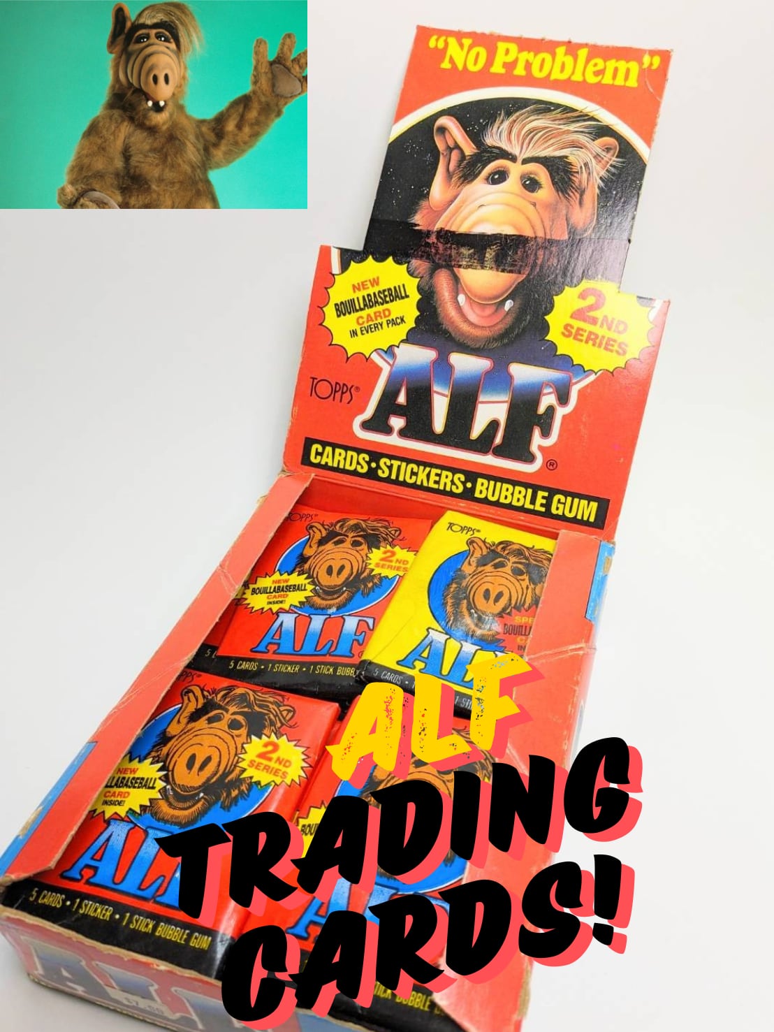 【送料無料！】VINTAGE トレーディングカード・ステッカー単品 （1個=5CARDS＋1STICKER入り）【ALF アルフ 】〚アメリカン雑貨 アメトイ〛