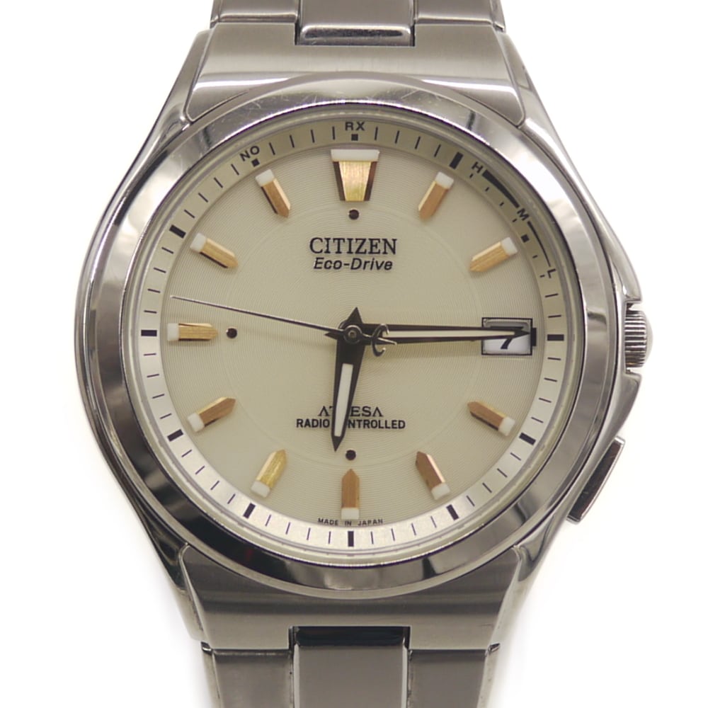 【稼働/付属品完備】CITIZEN アテッサ H110-T011331 デイト a41fd8a9d933189d24ab2af4eb5f41