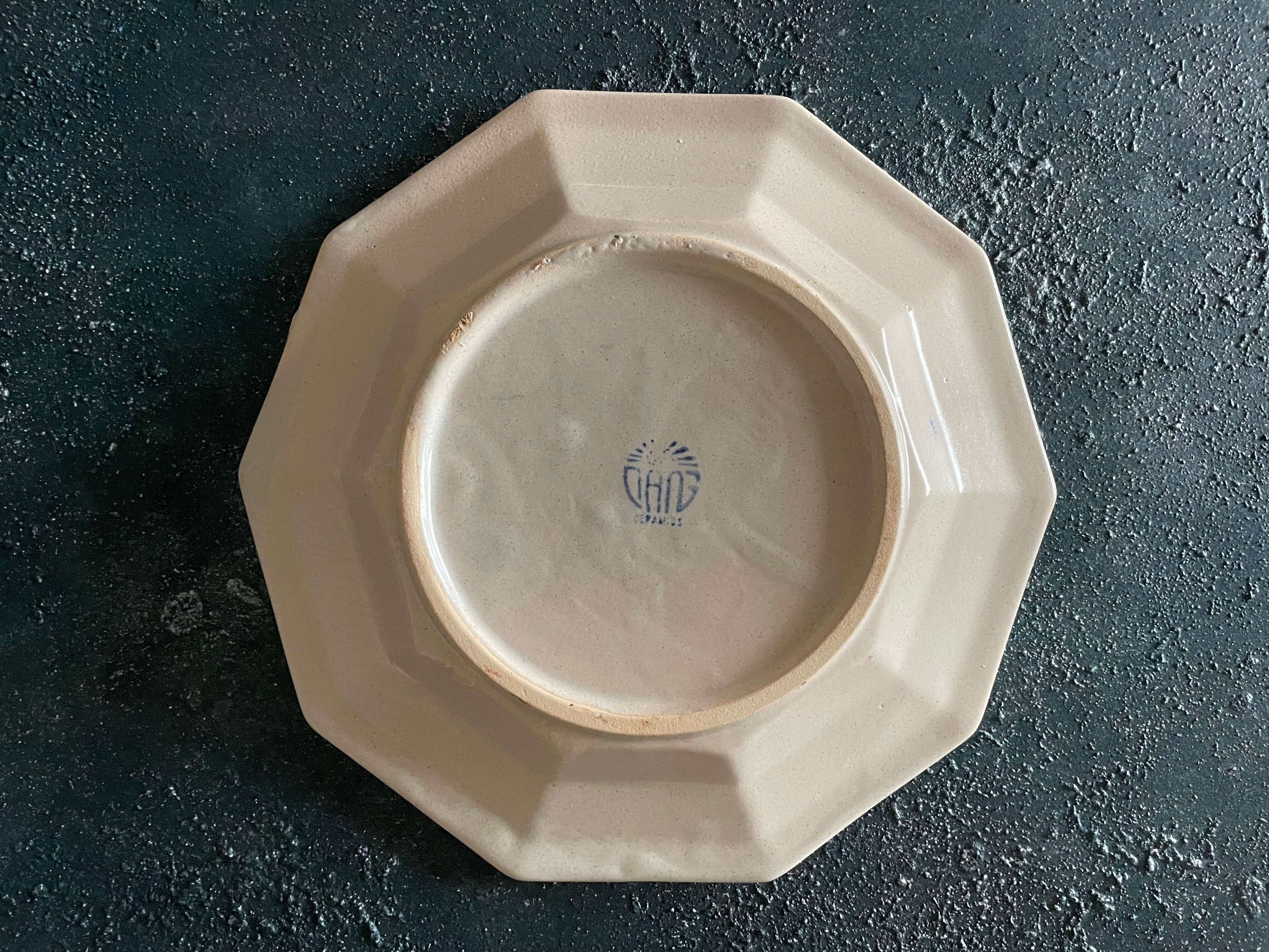 十角皿／7寸（2512em-13）