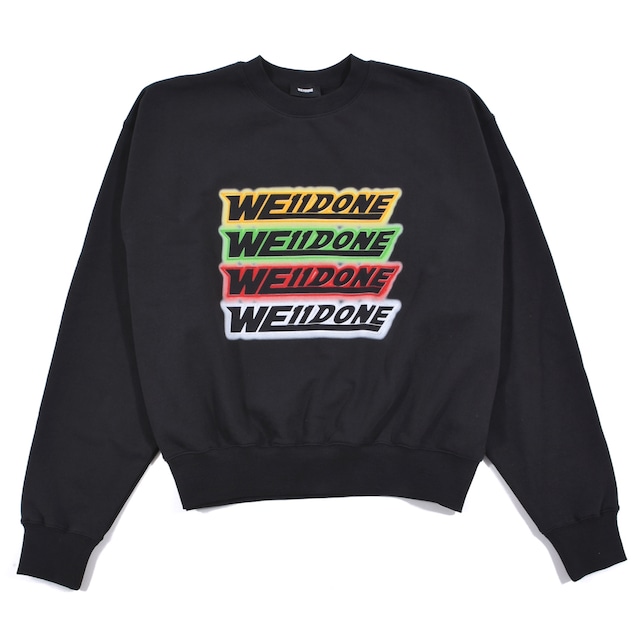 WE11DONEBLACK WE11DONE RAINBOW FRONT LOGO SWEATSHIRTBLACK
