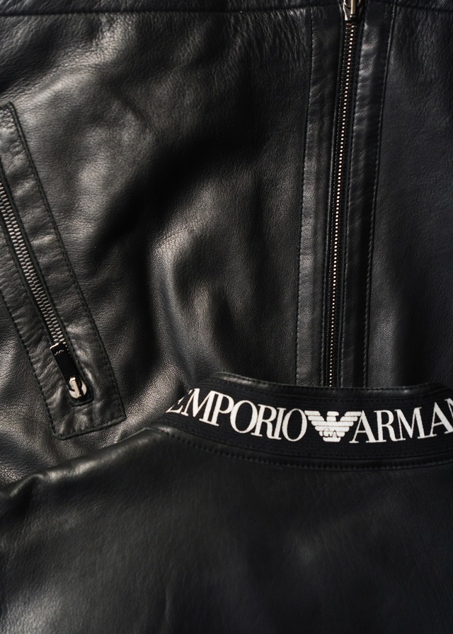 EMPORIO ARMANI 05AW double zip single riders jacket