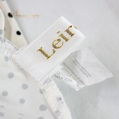 【美品 社交ダンス衣装】トップス レッスンウェア 練習着 leirena レイリーナ 白 黒 ブラック ホワイト マルチドット 水玉