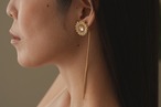 和紙のピアス　白陽×ゴールド