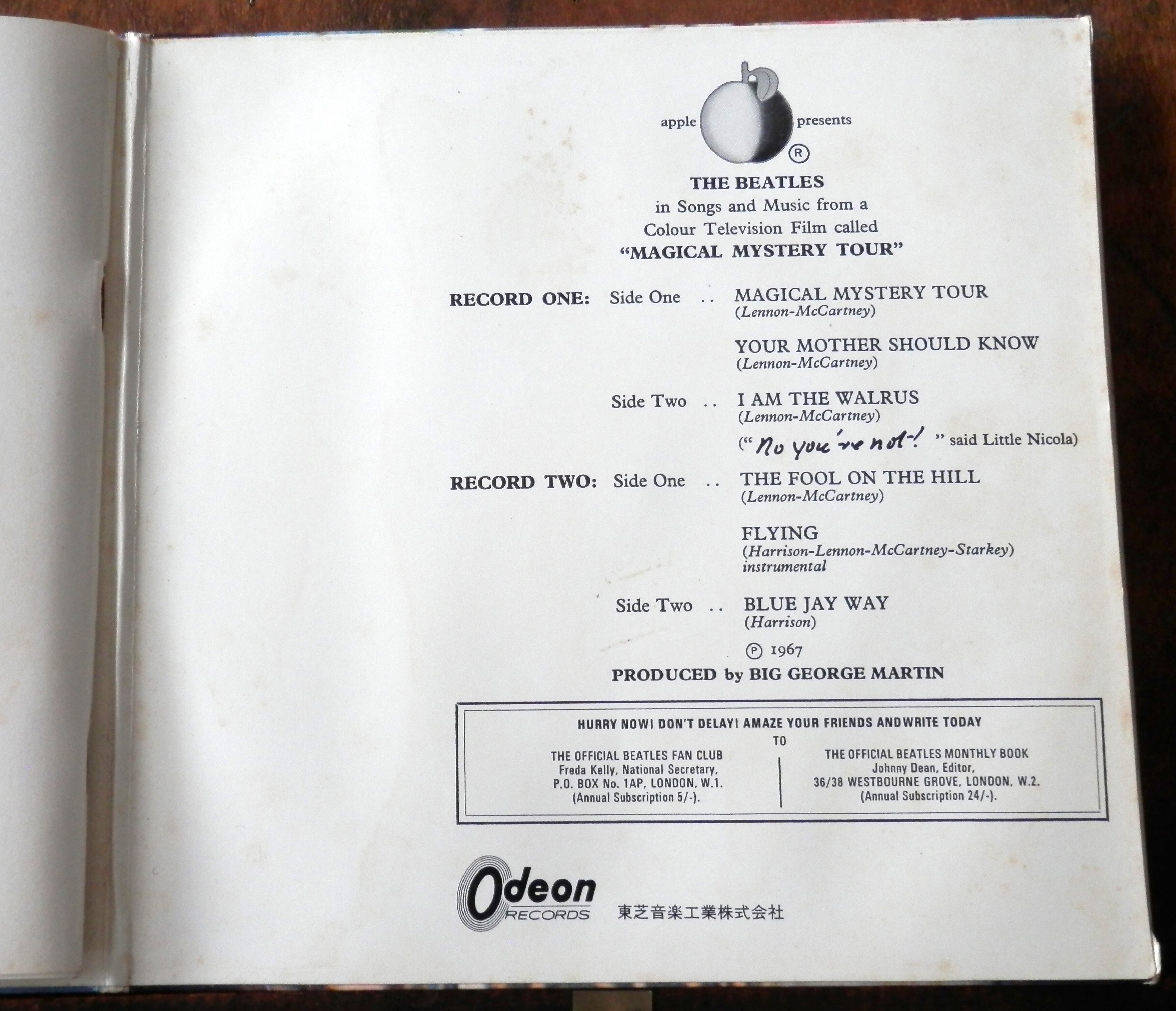 68【2EP】ザ・ビートルズ マジカルミステリーツアー *Odeon 音盤窟レコード