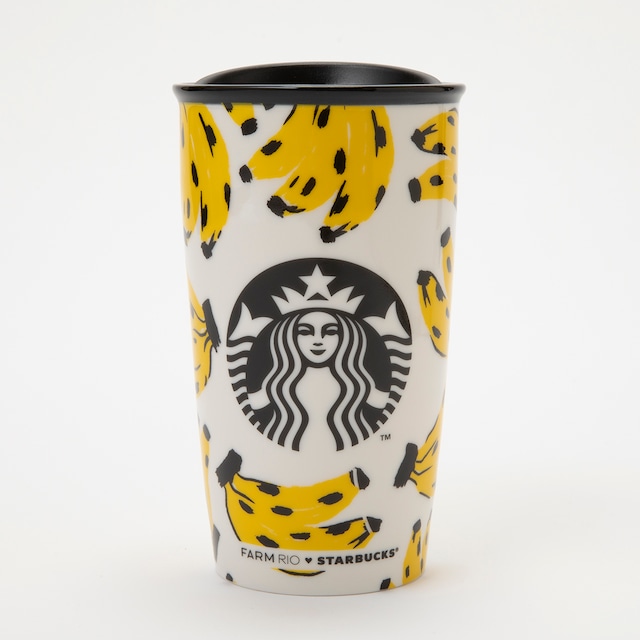 STARBUCKS X FARM RIOバナナ柄蓋付マグ　12oz/340ml スターバックスアジア限定品