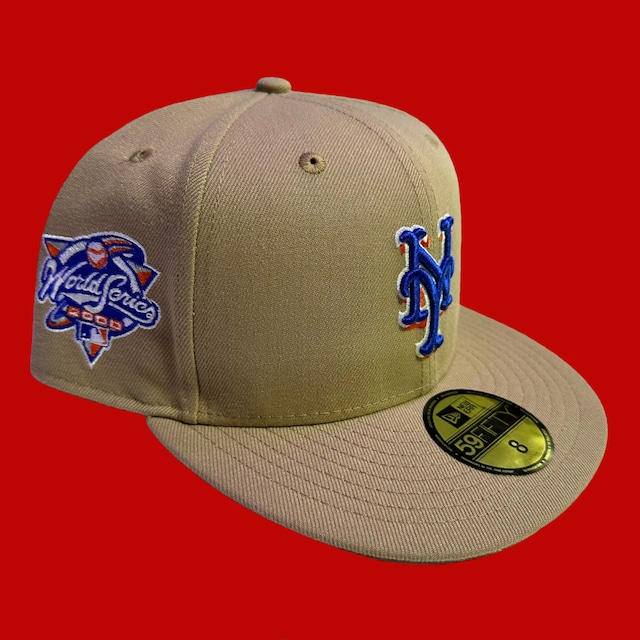 New York Mets 2000 World Series New Era 59Fifty Fitted / Sand (Orange Brim)