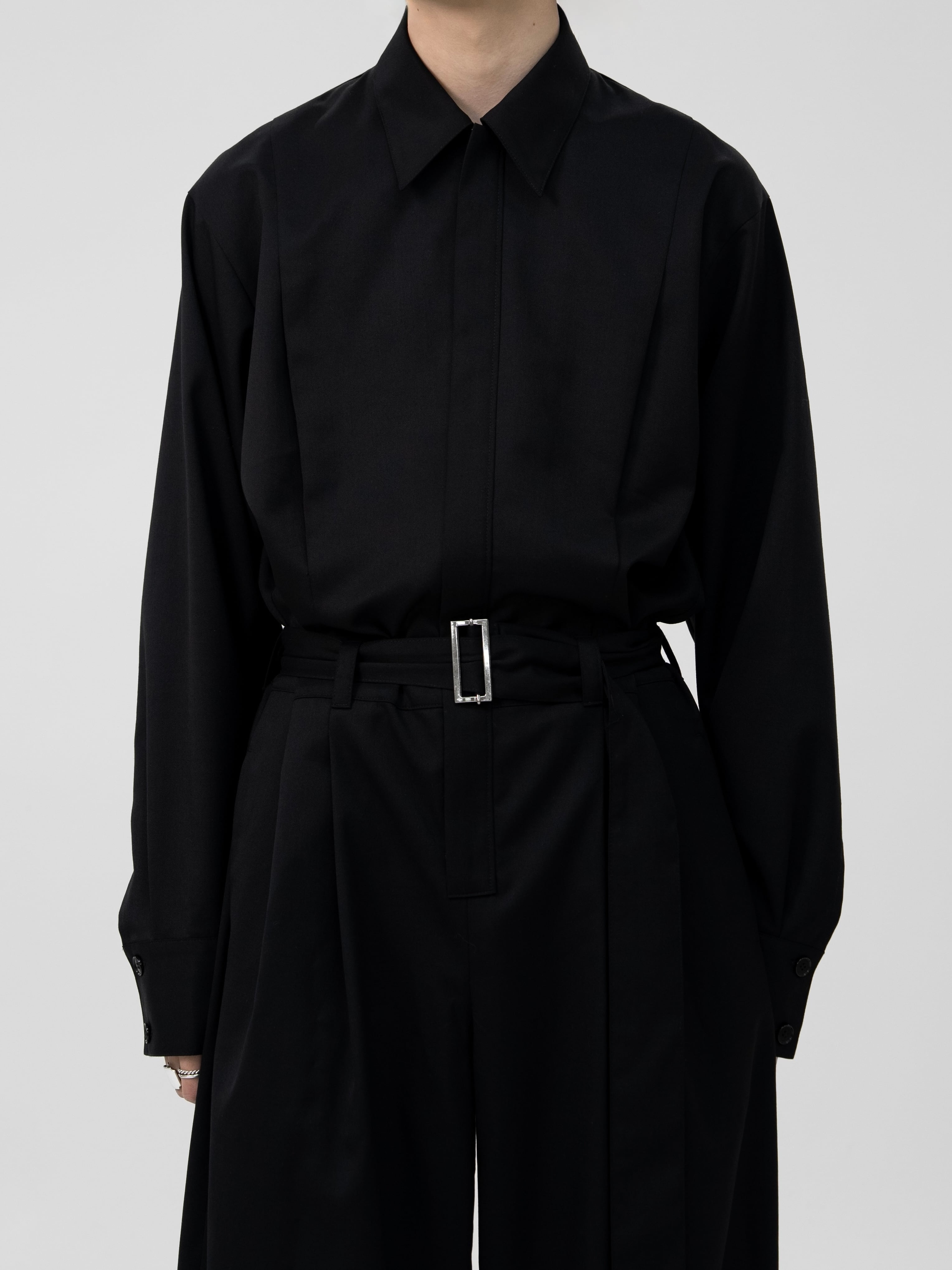 【Lapiis】BELTED ZIP UP JUMPSUIT BLACK RESTOCK>BELTED ZIP UP JUMPSUIT【BLACK】 | lapiis