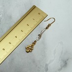 -Brilliant Tree- ジルコニア輝く小さなクリスマスツリーのウェーブピアス イヤリング イヤーカフ
