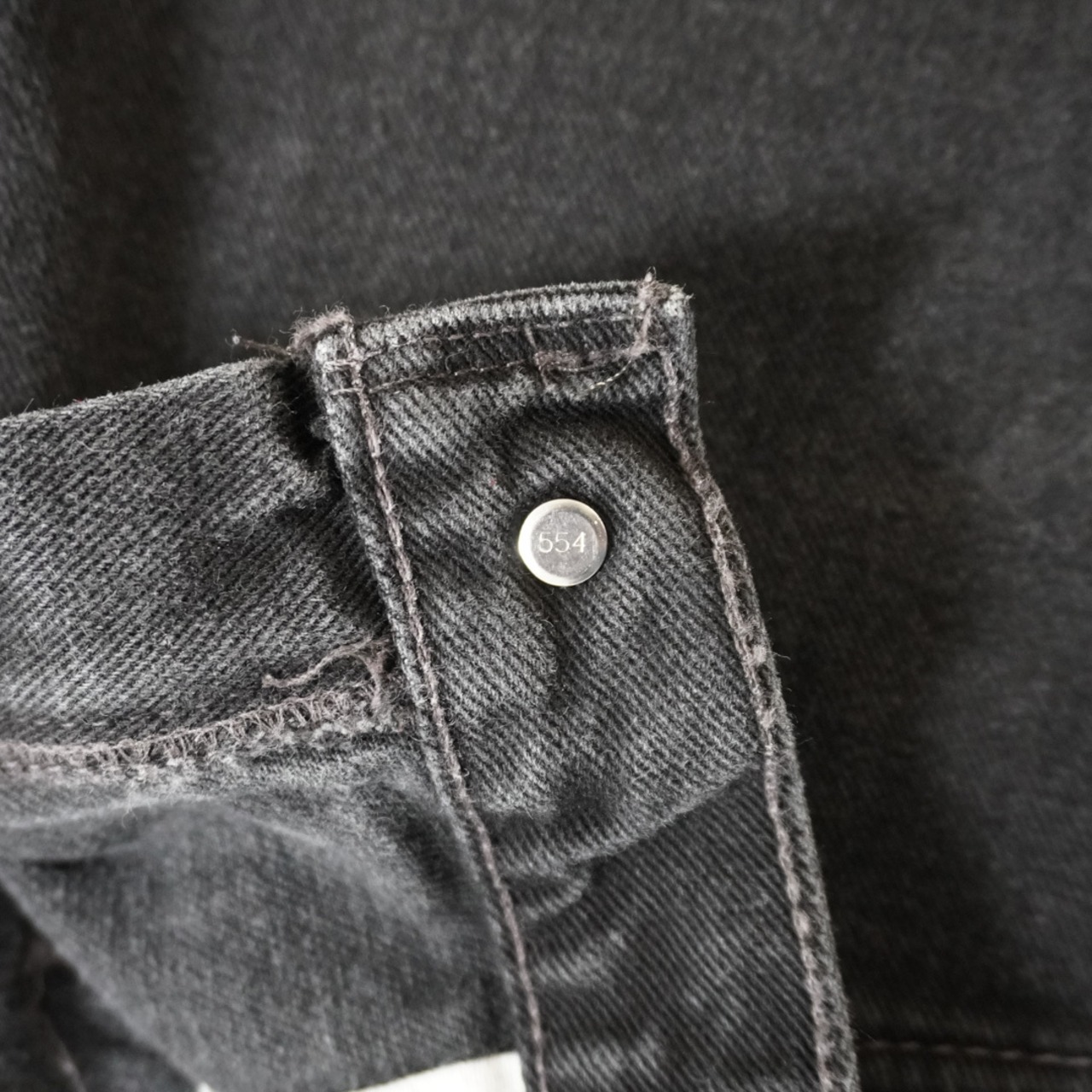 Levi's 550 black denim "made in USA" W32L30相当 古着 - 9
