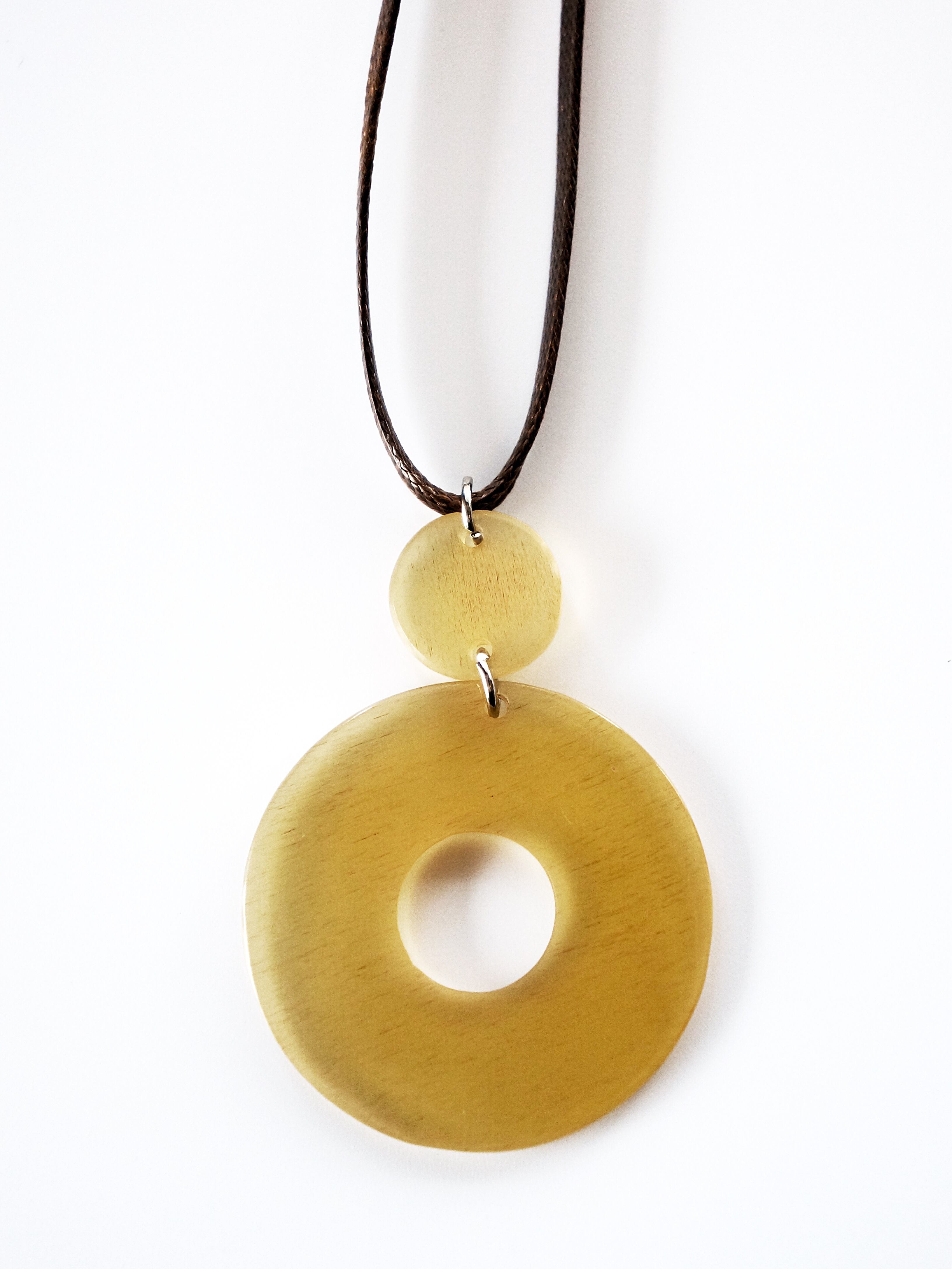 変更OK 水牛角 ブローチ ペンダント ビンテージ アクセサリー ユニ