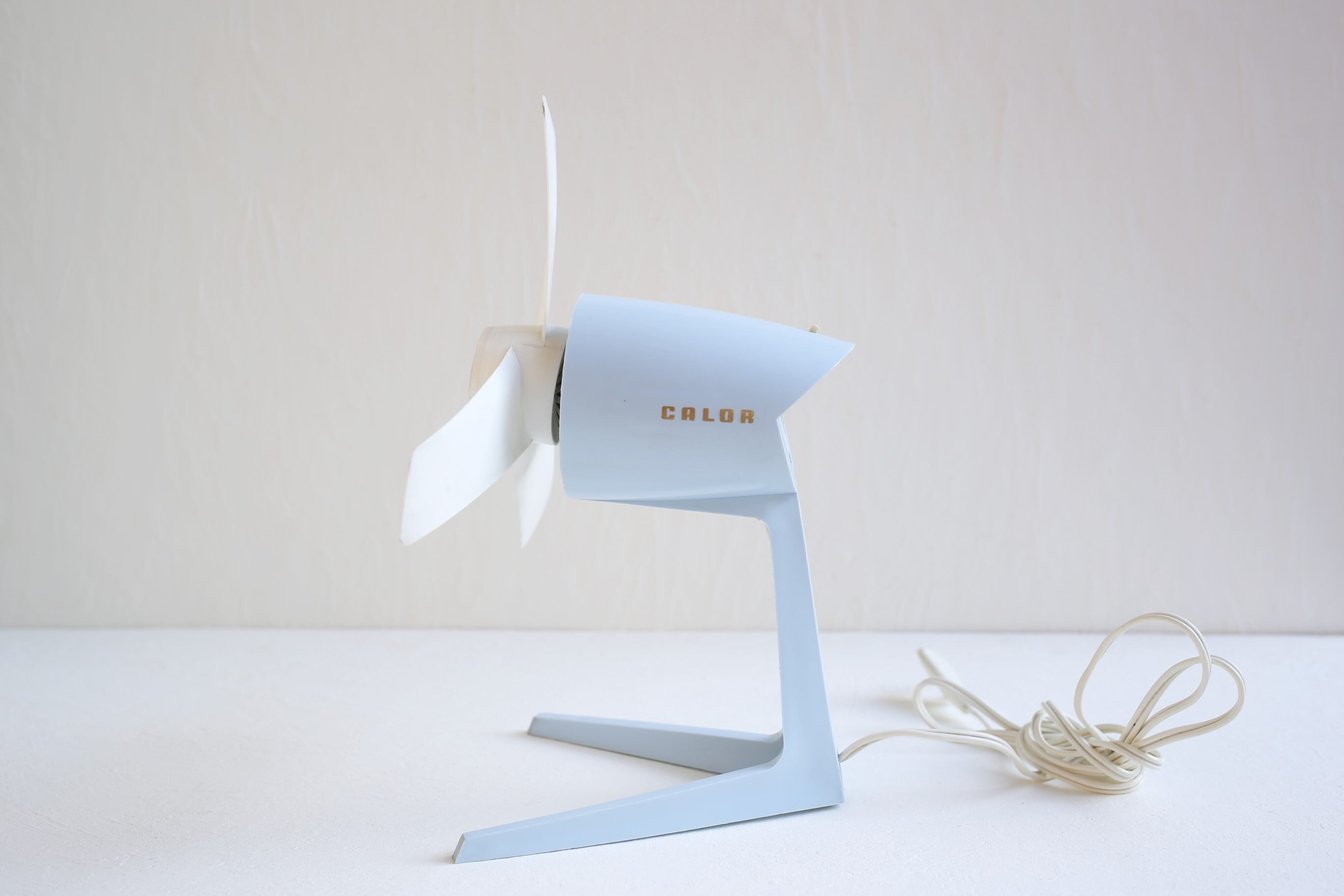 フランス アンティーク ヴィンテージ CALOR ミニ扇風機 (ブルー）N