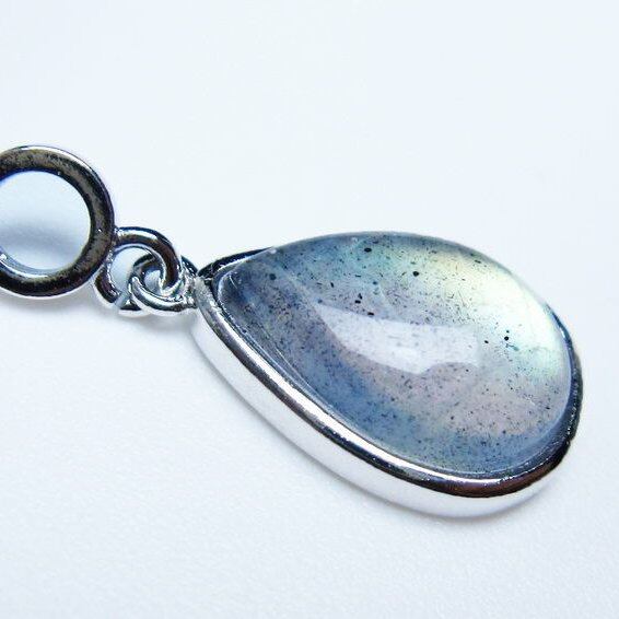 ラブラドライト ペンダント 一点物 メール便可 [M便 1/20] 112-11683