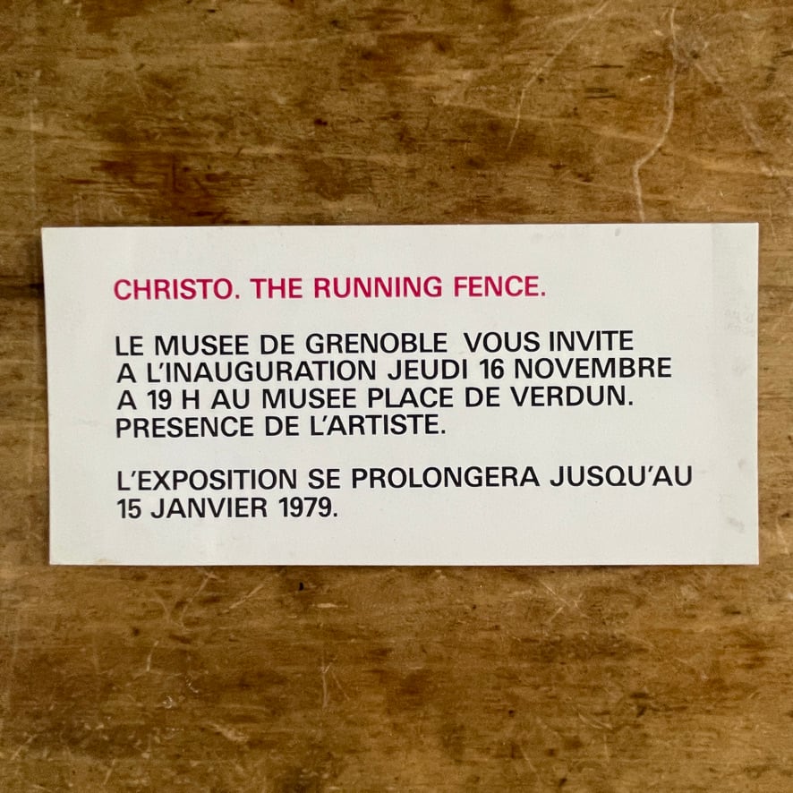 【インヴィテーションカード】クリスト（とジャンヌ＝クロード） Christo（ & Jeanne-Claude）1979  LE MUSEE DE GRENOBLE   [310194456]