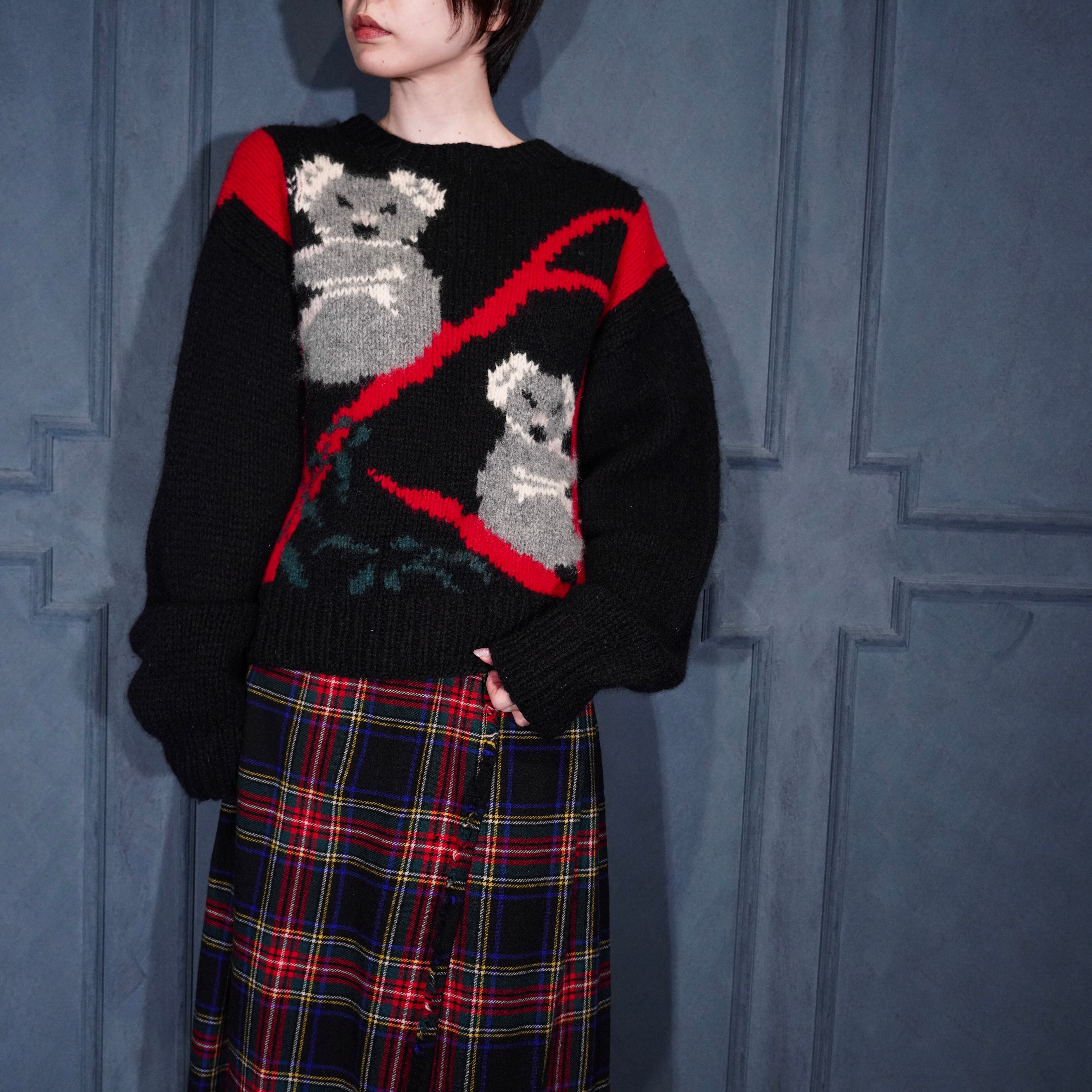 USA VINTAGE THE Woolrich WOMAN KOALA DESIGN WOOL KNIT/アメリカ古着