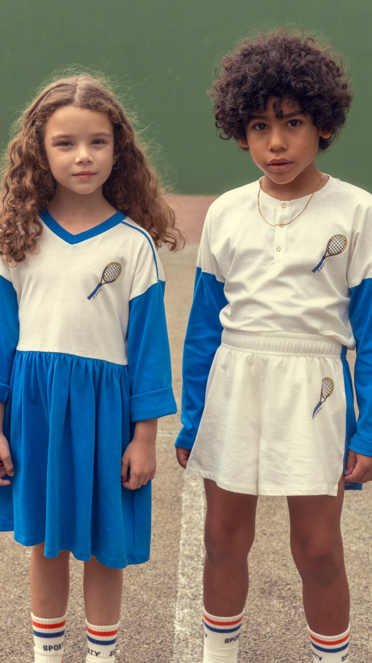 【24SS】minirodini(ミニロディーニ)TENNIS LS DRESS ワンピース