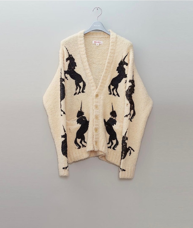 【MASU】UNICORN GRUNGE CARDIGAN(YELLOW)