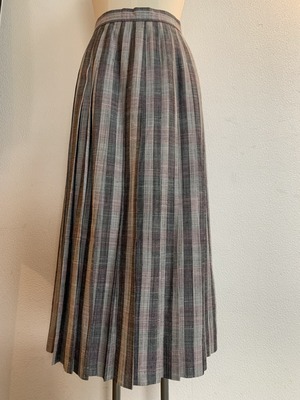 1980's Pleats Long Skirt