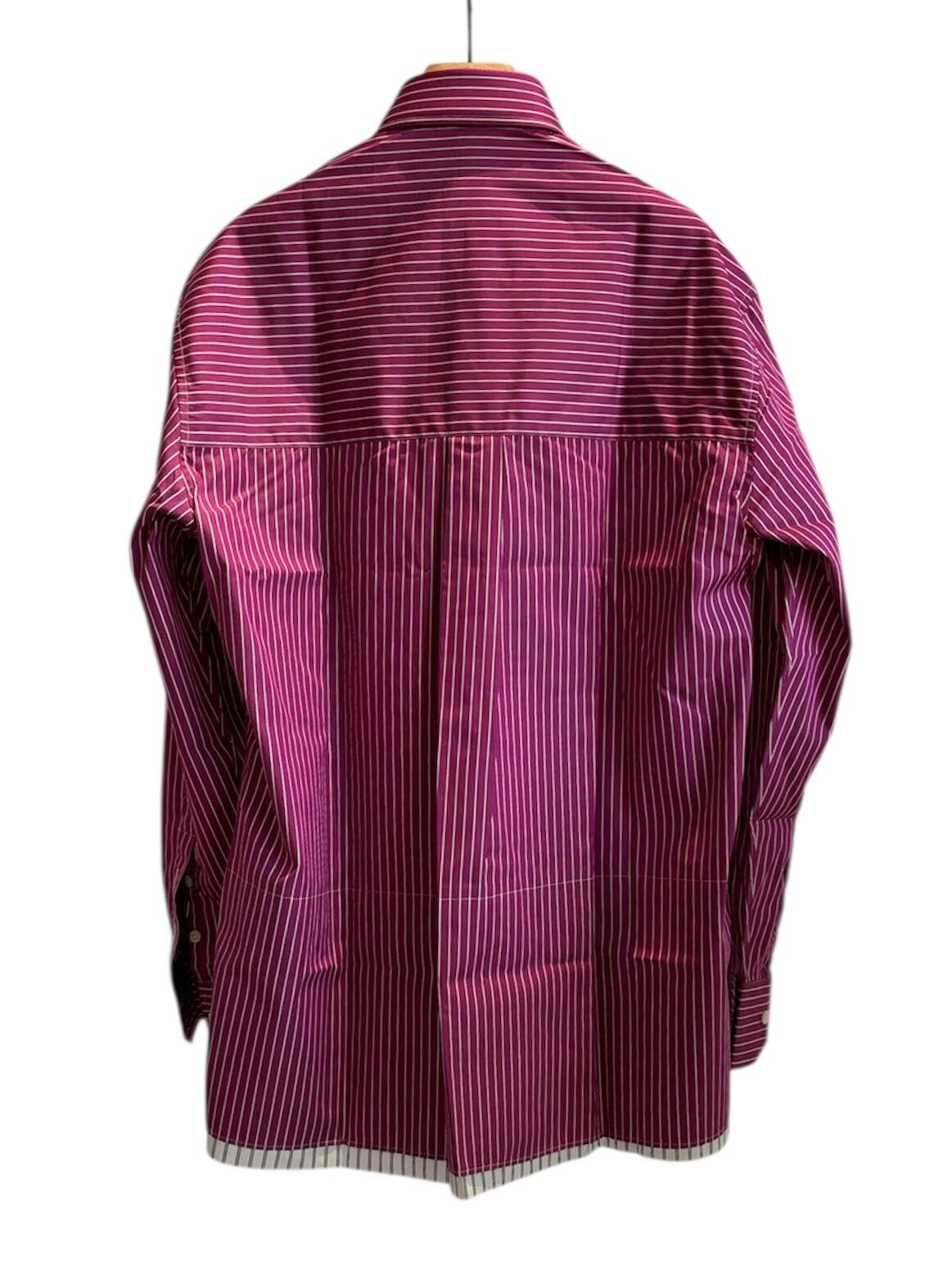 オムガールズ HOMME GIRLS MINI SHIRT DRESS ミニシャツドレス S＼ブルー ブラウス ストライプ コットン【2400014917543】 Blue Shirt Minidress by HommeGirls on Sale
