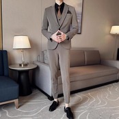 jacket + vest + 3piece british fashion suits 00235