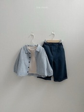 韓国子供服 / minirobe / 26Autumn / ストライプシャツ / 秋服 *S~XL*