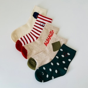 レッド&グリーン socks 5set（13〜19cm）3449
