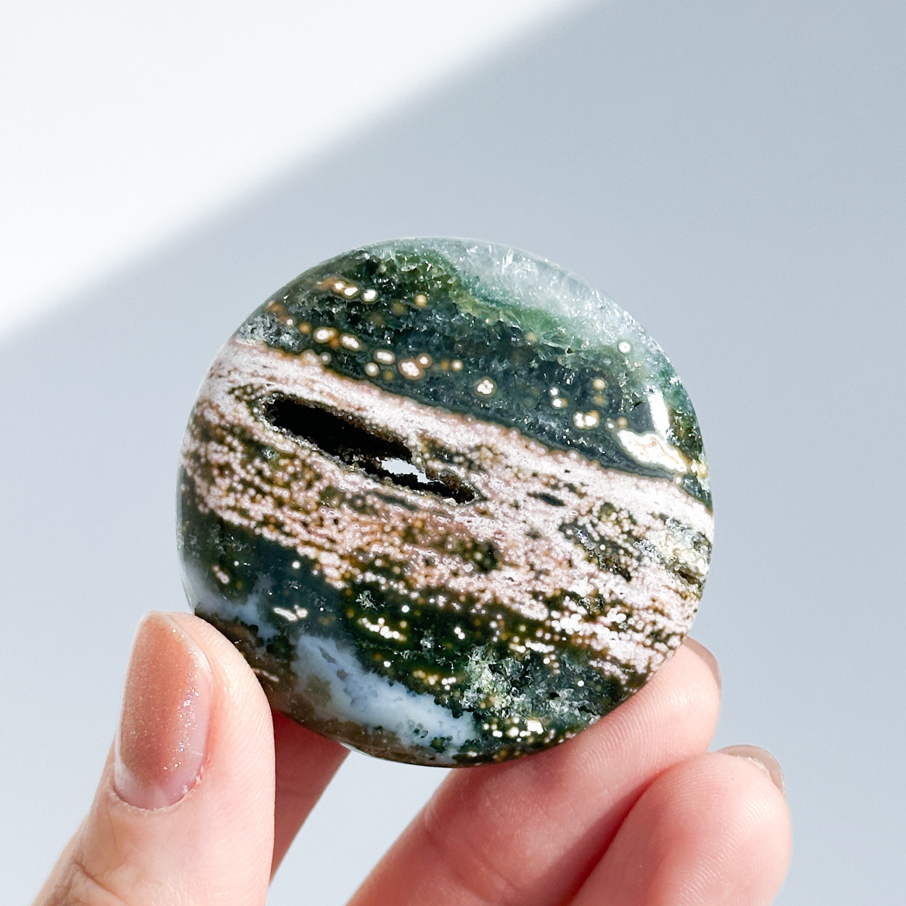 オーシャンジャスパー パームストーン43◇ Ocean Jasper ◇天然石
