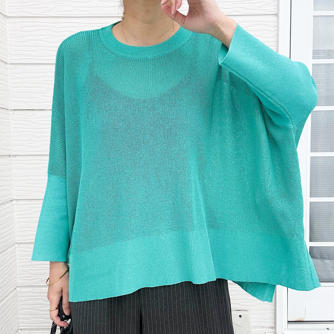 UV片畦ボックスニット