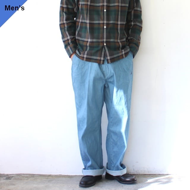 Bohemians Denim Belted Work Trousers (SAX)