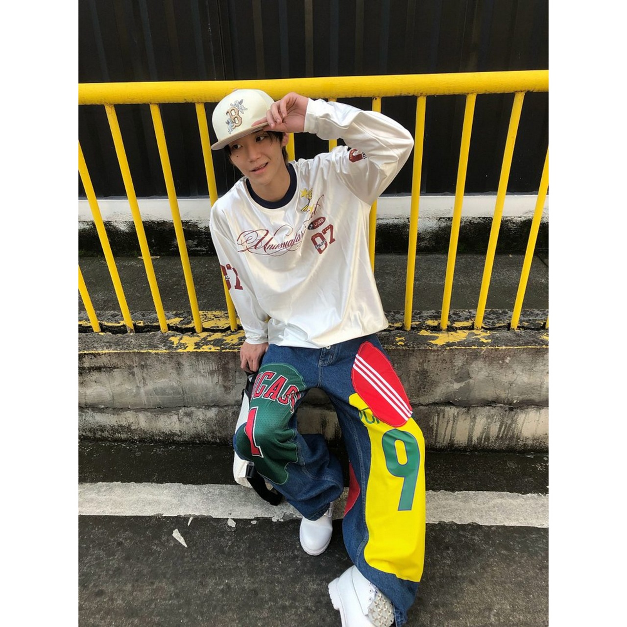 VINTAGE ストリート 冷感グラフィック ロングTシャツ T2278