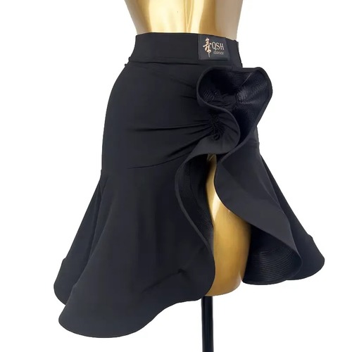 フリル ドレープ スリット ミモレ フレアスカート  ds1454