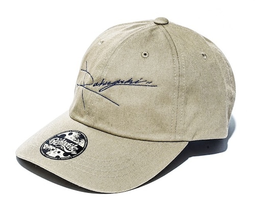 2019 RAKUGAKI Cursive Logo Dad Cap Khaki