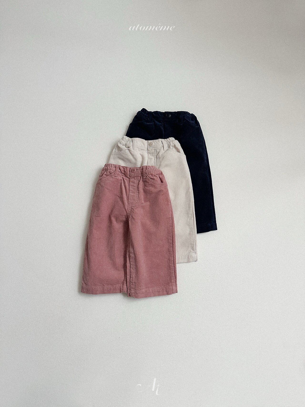 〘予約〙atomeme / crepe corduroy pants