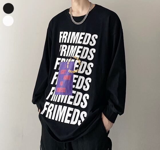 ロンt ロング Tシャツ レディース メンズ 長袖 韓国 ストリート系 春夏秋冬 Tb 801 毒いちご 韓国ファッション