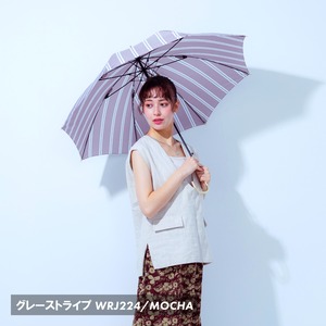 【WEB限定】WRJ224 グレーストライプ 耐風ジャンプ傘【a.s.s.a】