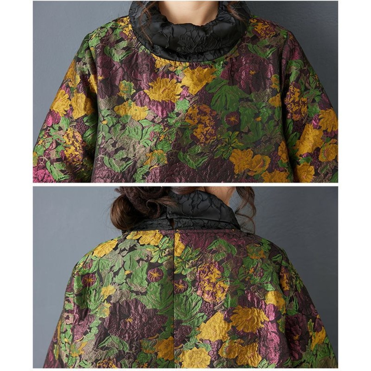 フラワー パッチポケット ワンピース  00362