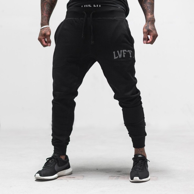 LIVE FIT Varsity Jogger Sweat Pants-Black リブフィット | j_fitness_apparel