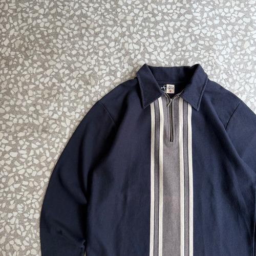 STUSSY / 90’s OZ製 half zip polo 白タグ size S