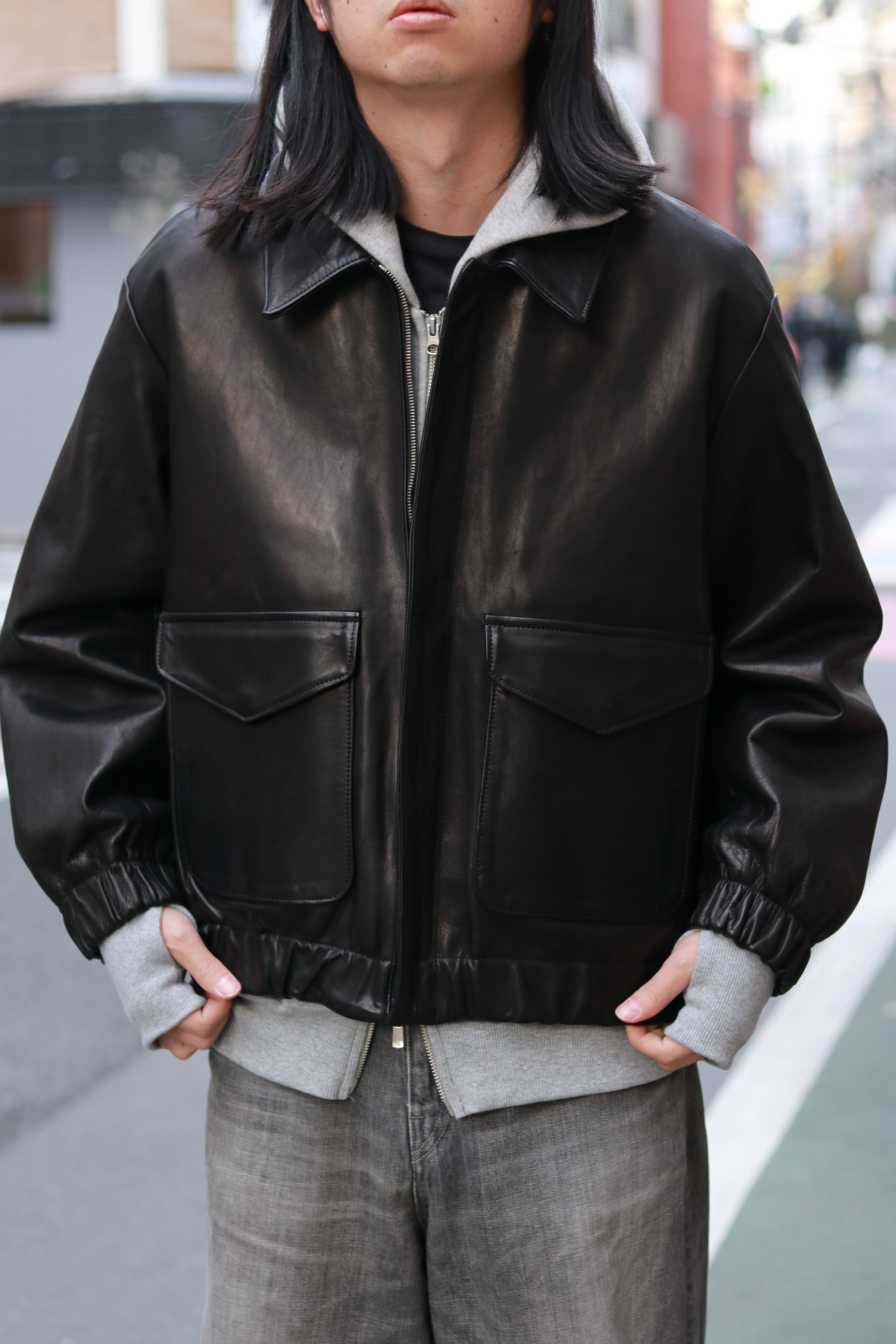 superNova. Leather flight jacket - Horsehide / Black | novastore