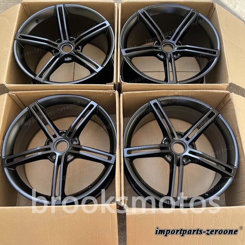 2020+ ポルシェ テイカン 21インチツイン 5 スポークサテンブラックフォージドスタイルホイール LI-2033