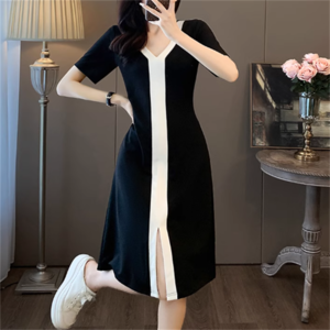 【送料無料】 ドレス ロングドレス ワンピース パーティドレス ロング ひざ丈 袖あり 半袖 Vネック Aライン フレア 薄手生地 エレガント 可愛い 大人可愛い きれいめ シンプル カジュアル シック コンサバ 華やか 大人 上品 おしゃれ お洒落 主役級 こなれ感 高見え 高級感 ラフ 無地 夏 20代 30代 40代 レディース 女性 デート お出かけ 女子会 お呼ばれ 休日 お茶会 授業参観 結婚式 二次会 パーティ 演奏会 着回し 普段使い ファッション スリット プチプラ 着痩せ インスタ映え