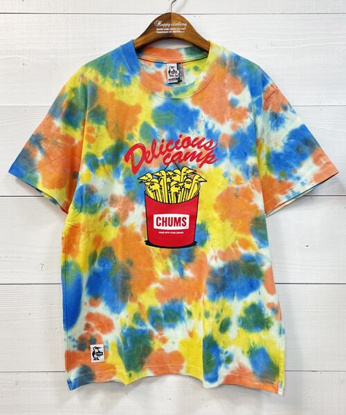 CHUMS (チャムス) 東北別注 CHUMS×OM Potato Pegs 半袖Tシャツ オーシャンズダイ タイダイ CH01-2049