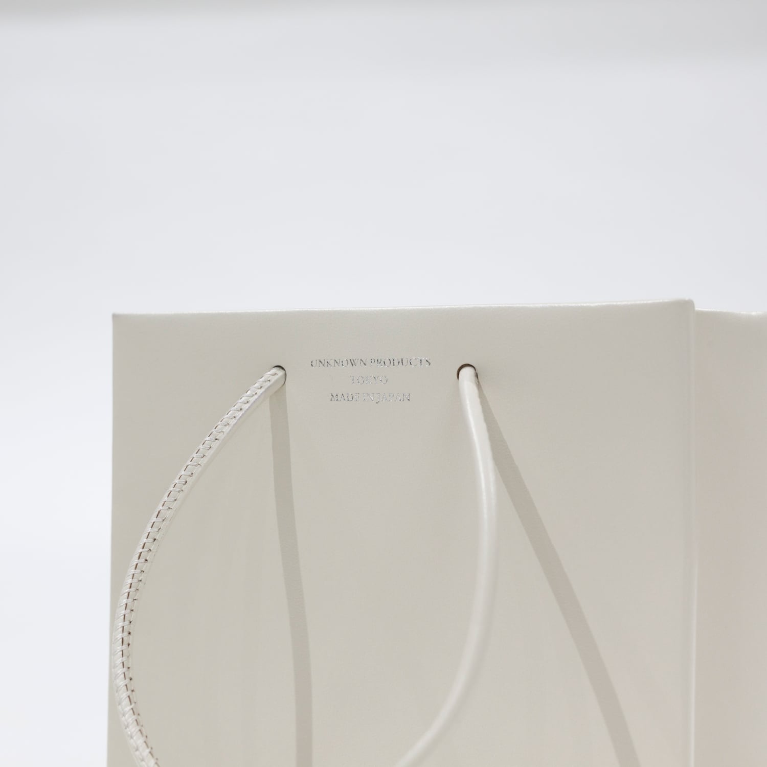 Leather Paper Bag S - Off White | UNKNOWN PRODUCTS