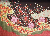 友禅きものタペストリー「花しぼり」　