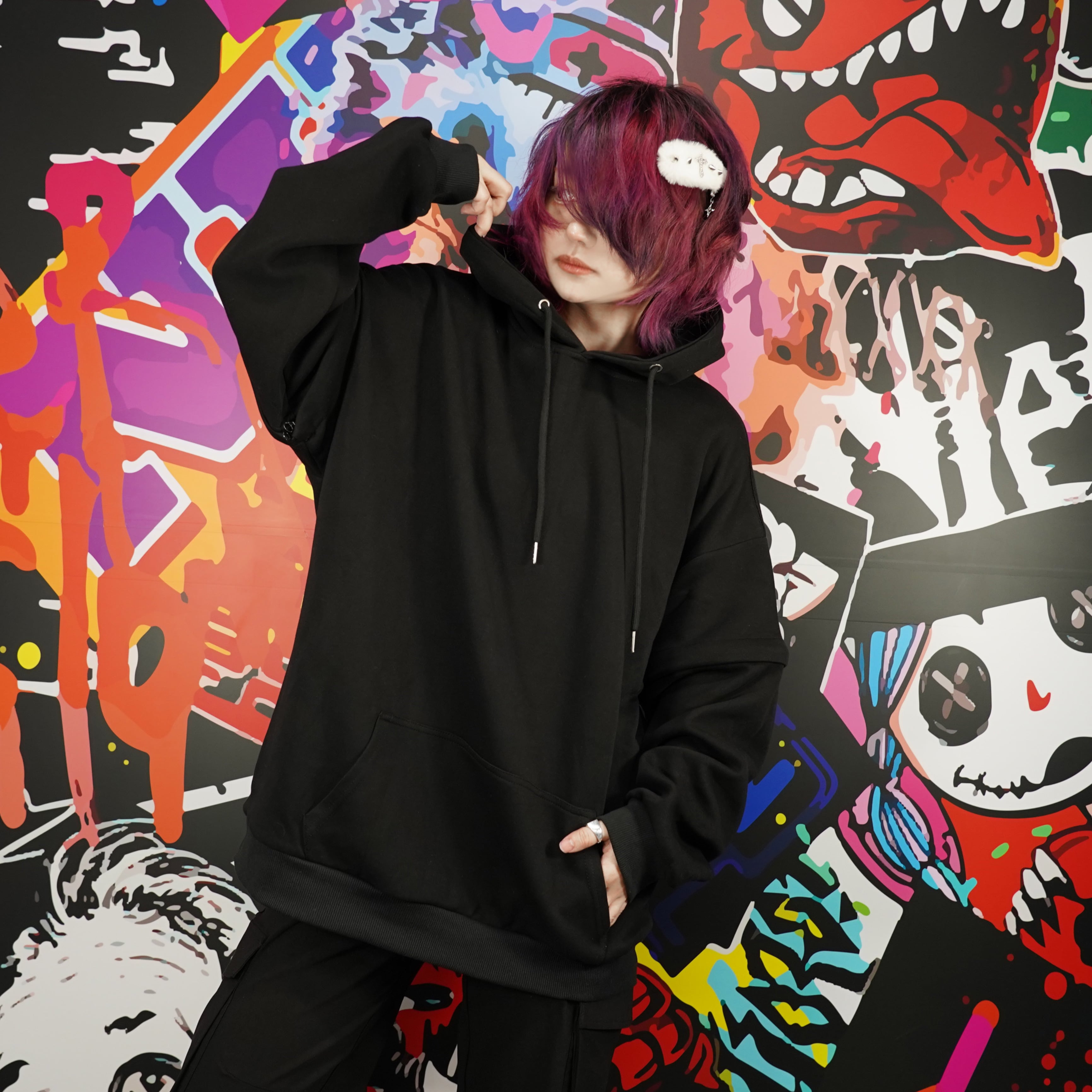 3WAY ZIP SLEEVE HOODIE【彼岸花GRADATION】 | NIER CLOTHING