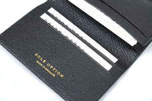 【SOLE OPTION】 Pulteney / Business Card Holder / BLACK（Pig Skin）