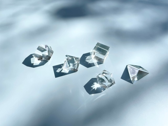 プラトン立体セット(神聖幾何学)　ヒマラヤ水晶