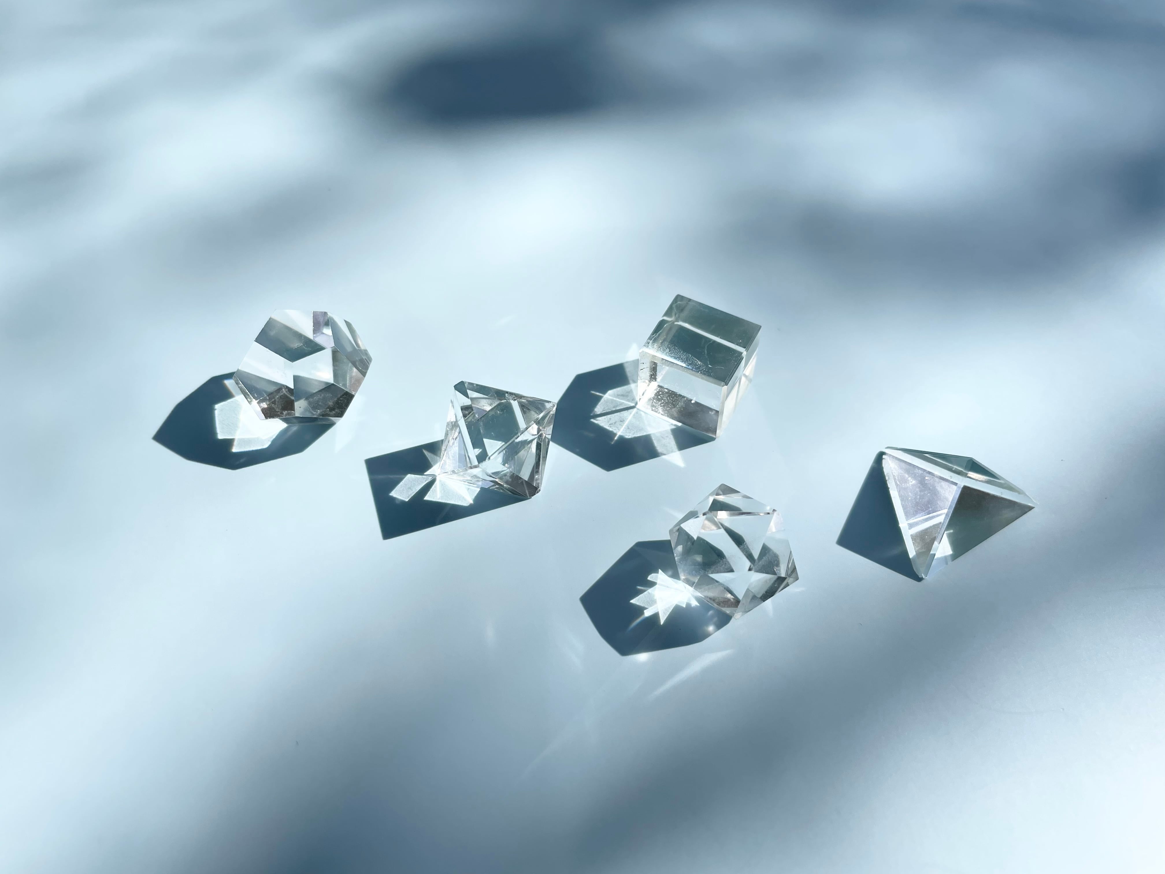 プラトン立体セット(神聖幾何学)　ヒマラヤ水晶