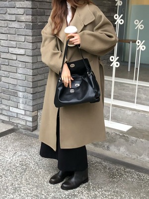 verveine noel high neck hm coat