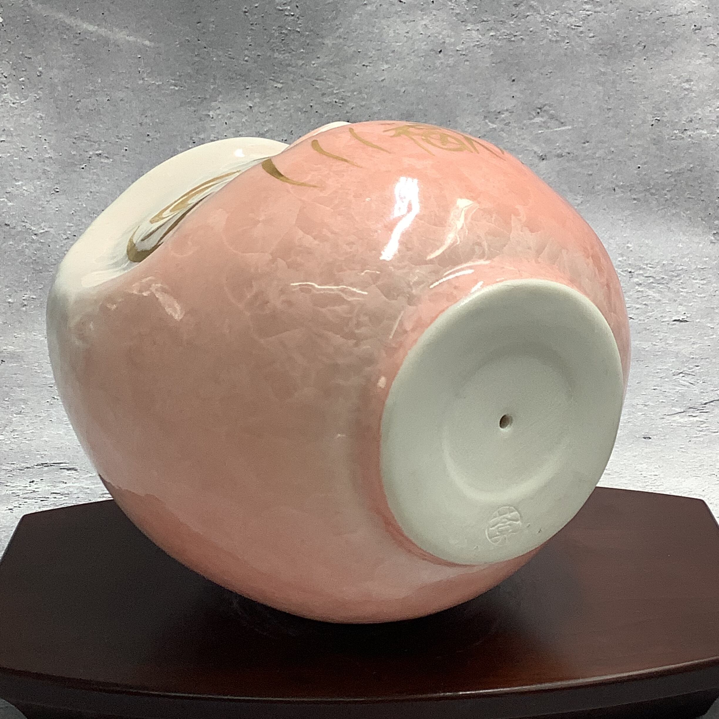 新作】達磨 ダルマ （大） 花結晶（白赤）×金彩 置物オブジェ | 京焼