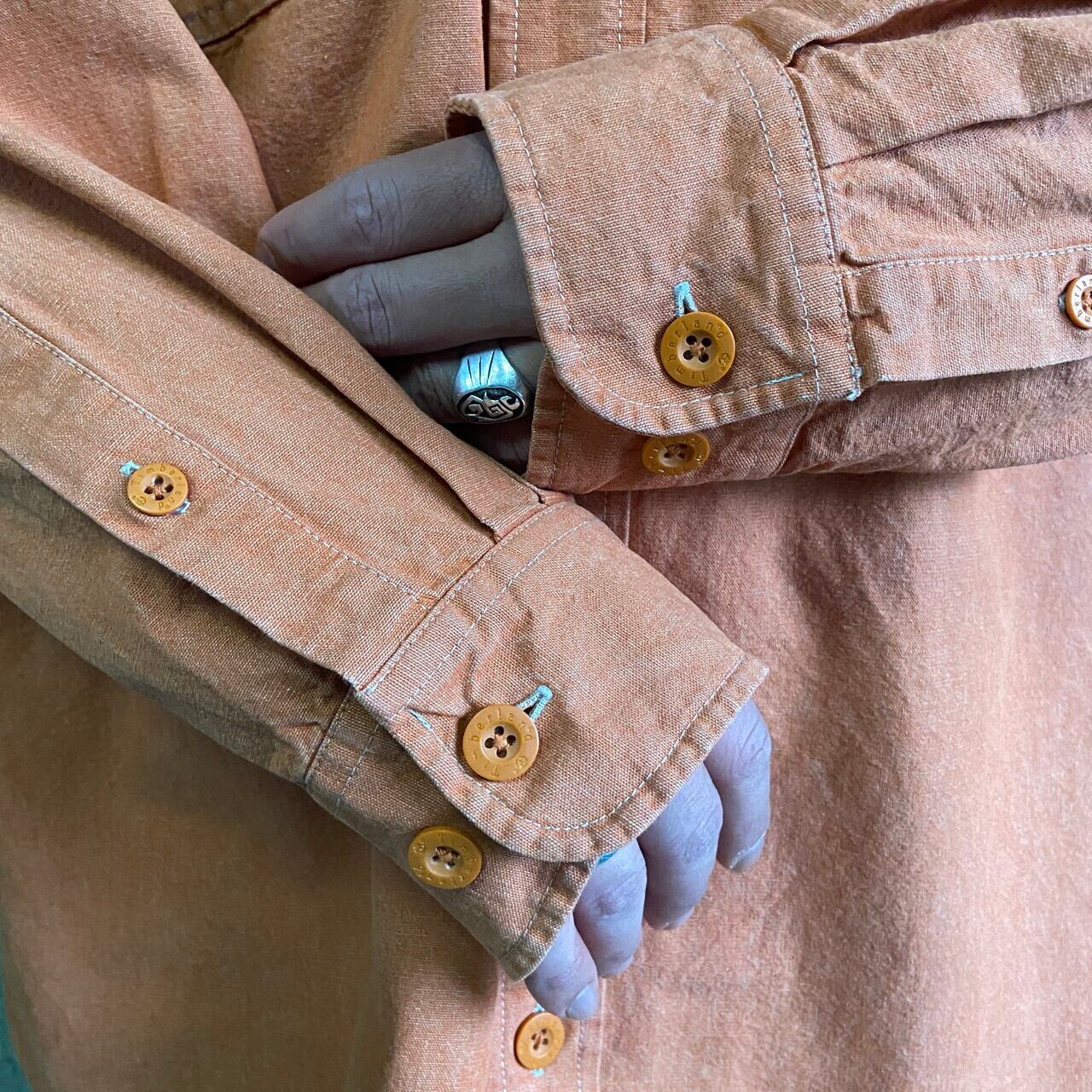 00年代 Timberland ティンバーランド ワンポイント刺繍 長袖シャツ